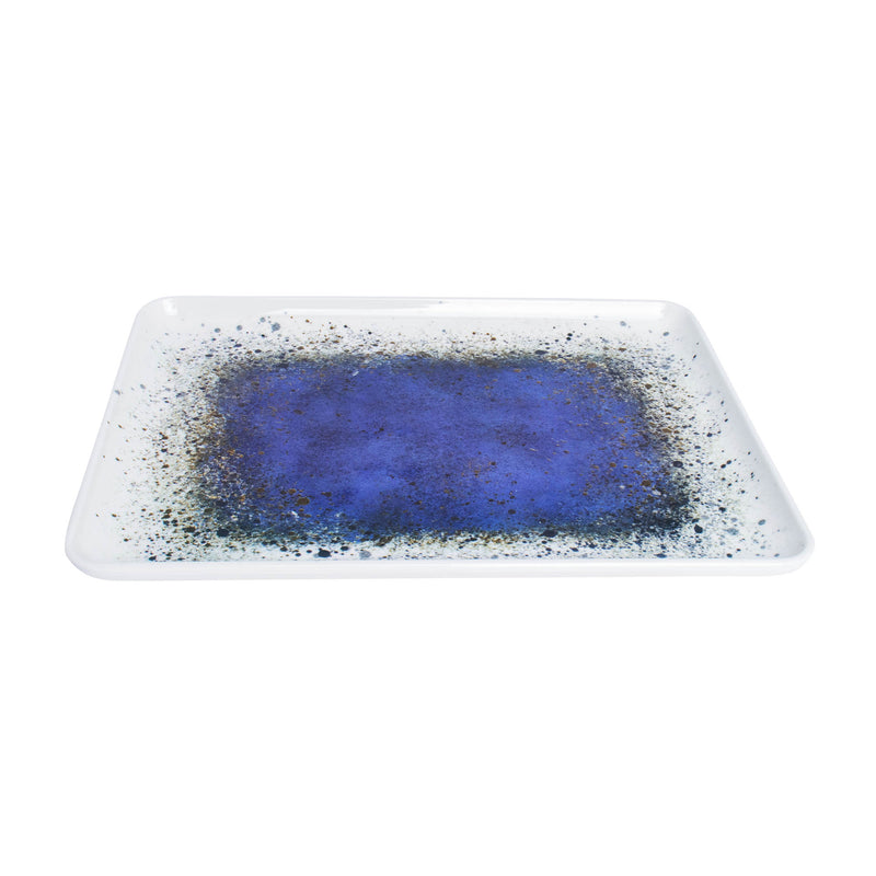 Formel White Stone Melamine Rectangular Plate 27cm